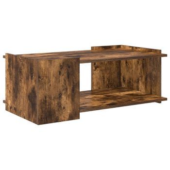 Mesa De Café Roble Ahumado 90 X 50 X 33 Cm Madera De Ingeniería Vidaxl