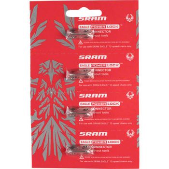 SRAM | Eslabón De Cadena Eagle Powerlock  4uds  -plata - Pack 4 Powerlock Sram Conector  Compatible con: cadenas de 12v Color: Plata