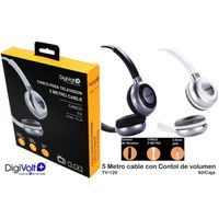 digivolt auricular casco tv 5m cvolumen tv-120