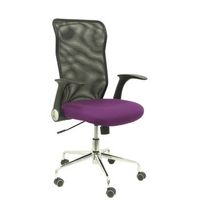silla de oficina minaya respaldo malla negro asiento bali morado