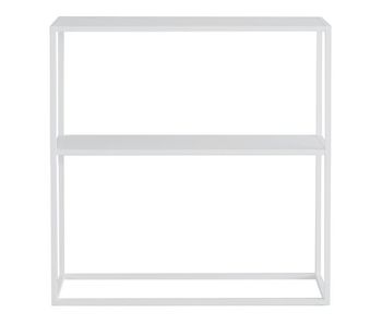 Mesa consola strömstad acero 80 x 80 x 26 cm - en blanco mate [en.casa]