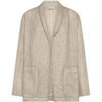 deha chaqueta fade effect linen blazer para mujer