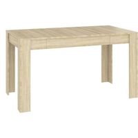 mesa de comedor  mesa de cena contrachapada color roble sonoma 140x745x76 cm