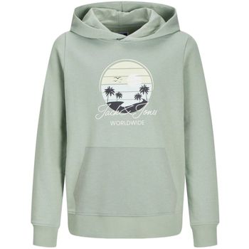 Jack & Jones Jersey 12269868 JJPALM SWEAT HOOD JNR ICEBERG GREEN para niño
