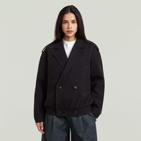 g-star raw chaquetas d30002-d200 bomber trench-6484 black para mujer