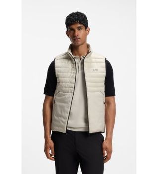 BOSS para hombre. 50545867 Chaleco Urbanex beige (XL), Casual, Poliéster
