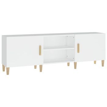 Mueble Para Tv Madera Contrachapada Blanco 150x30x50 Cm Vidaxl
