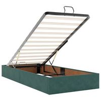 cama de estilo otomano con colchon material terciopelo