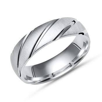 Anillo exclusivo de plata 925 con estrías brillantes 6mm