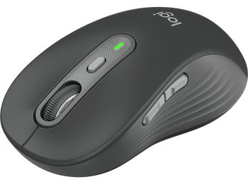 Ratón inalámbrico - Logitech Signature Plus M750 L, Para manos grandes, Conexión multidispositivo, USB, Botones personalizables, Windows-Mac, Negro