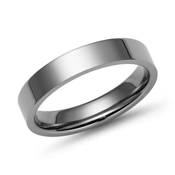Anillo moderno titanio pulido alto brillo