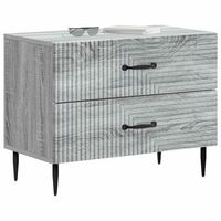 mesita de noche  armario de noche  mesa de noche con cajon gris sonoma 62 x 345 x 475 cm