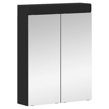 Armario Con Espejo De Baño Tulum Negro 60 X 16,5 X 78 Cm Vidaxl