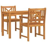 conjunto de comedor de jardin 3 piezas  mueble de jardin marron
