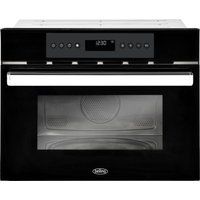 belling bi45comw built-in compact combination microwave - black black