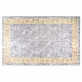 Alfombra Lavable Gris 160x230 Cm Vidaxl