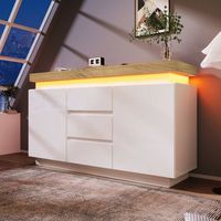 aparador - mueble para salon y dormitorio - tablero de particulas - blanco 140x39x81cm