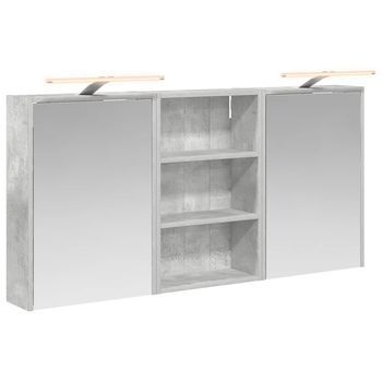 Juego De Muebles De Baño | Armario De Baño Con Estante 3 Piezas 126 X 16 X 62.5 Cm