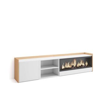 Mueble Tv Sedella-01 Con Chimenea Eléctrica Y Almacenaje