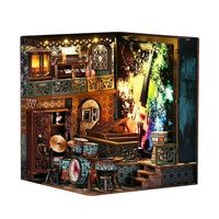 explosion de notas book nook de madera diseno 3d realista marco luminoso con fondo intercambiable 175x175x20 cm color multicolor