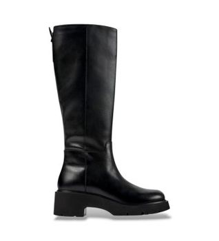 Camper para mujer. K400659-001 Botas de piel Milah negro (39), 5 a 8cm, Ninguno, Clásico