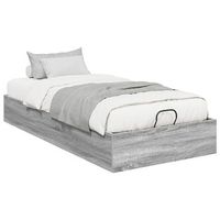 cama individual  cama para adulto  estructura de cama ottoman gris sonoma 203 x 90 x 25 cm