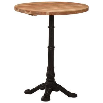 Mesa De Bistró Madera Maciza De Acacia Ø60x76 Cm Vidaxl