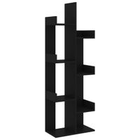 armario de libros madera negro 48x255x140 cm