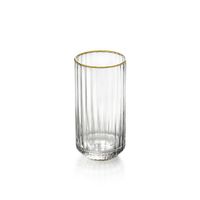 vaso de vidrio en marron y dorado 67x67x14 cm