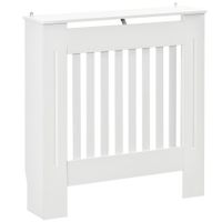 homcom cubre radiador de mdf blanco diseno moderno estante para radiador vertical para sala de estar dormitorio 78x19x81 cm   aosom espana