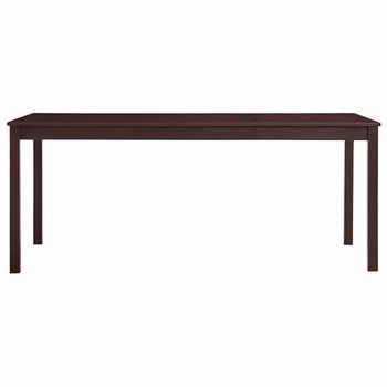 Mesa De Comedor - Mesa De Cocina De Madera De Pino Marrón Oscuro 180x90x73 Cm