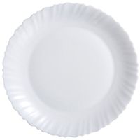 fuente llana vidrio opal blanca 30 cm