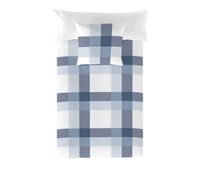 funda nordica escoces azul-blanco cama 90