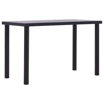 Mesa De Comedor De Mdf Negro Y Gris Hormigón 120x60x75 Cm Vidaxl