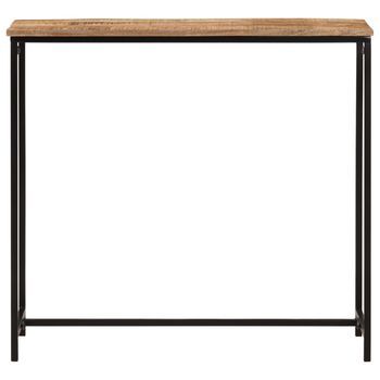 Mesa Consola Madera Maciza De Mango Y Hierro 80x30x74 Cm