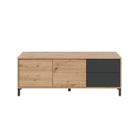 mueble de tv roble nodi y antracita
