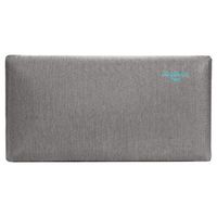almohada flow satisfaction 150 cm 100 viscoelastica firmeza medio-alta maxima adaptabilidad y confort tacto extra suave funda transpirable gris metalizada antiacaros y antibacterias cecotec