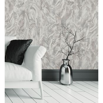 Papel Pintado Vinílico Lavable Mármol Piedra De Ágata Con Relieve - Ionos Marble 681627 De Gaulan - Rollo De 10 M X 1,06 M