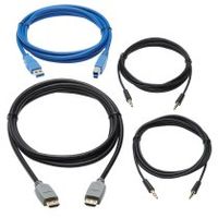 tripp lite p785-hkit06 juego de cables kvm hdmi para los kvm b005-hua2-k y b005-hua4 de  4k hdmi usb 32 gen 1 35 mm 183 m 6 pies