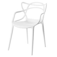 silla de cocina de polipropileno blanca