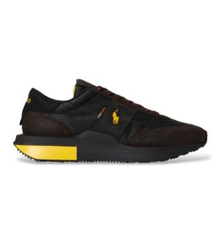 Polo Ralph Lauren para hombre. 809P15710002 Zapatillas Train 89 faded negro (45), Piel, Plano, Cordones, Casual