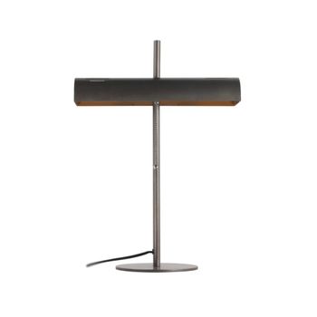 Lámpara de mesa de metal negro