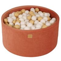 meowbaby piscina de bolas round seca para ninos marsala  blancobeige 300 pcs 90x40cm