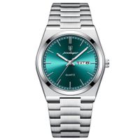 poedagar-reloj de pulsera de cuarzo para hombre cronografo deportivo de lujo resistente al agua luminoso con fecha y semana de acero inoxidable