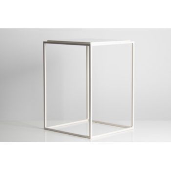 Mesa Auxiliar Metálica 55 X 40 X 40 - Blanca