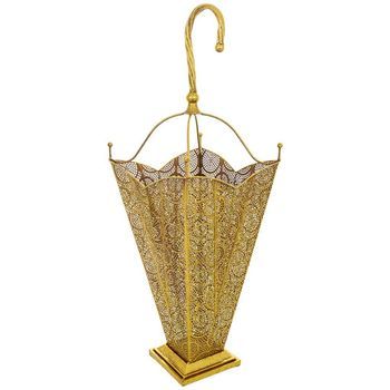 Paragüero De Metal Dorado 29x29x82.5h Cm
