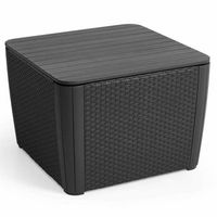 mesa auxiliar de jardin luzon color grafito 241664 keter