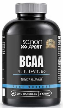 Sanon Sport BCCA 4:1:1 + Vitamina B6 240 Cápsulas