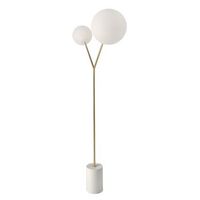 lampara de pie marmol blanco acero dorado y cristal blanco angel cerda 8048 111x35x192
