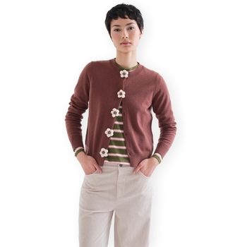Compania Fantastica Chaqueta de punto COMPAÑIA FANTÁSTICA 10313 Cardigan - Brown para mujer